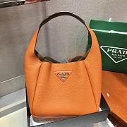 Prada Leather Papaya Caramel Handbag - 1BC127 - 23x21x13cm - 4