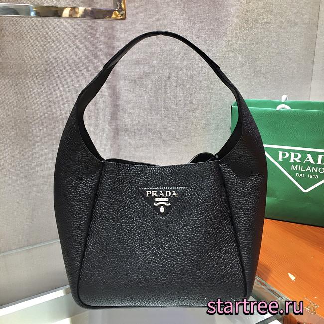 Prada Leather Black Handbag - 1BC127 - 23x21x13cm - 1