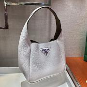 Prada Leather White Handbag - 1BC127 - 23x21x13cm - 4