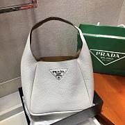 Prada Leather White Handbag - 1BC127 - 23x21x13cm - 2