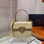 PRADA | Beige Saffiano Symbole Bag - 1BN021 - 20 × 15 × 5 cm - 1