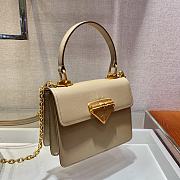 PRADA | Beige Saffiano Symbole Bag - 1BN021 - 20 × 15 × 5 cm - 6