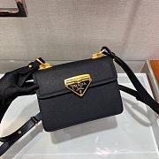 Prada Saffiano Leather Black Symbole Bag - 1BD270 - 20x14x7cm - 2