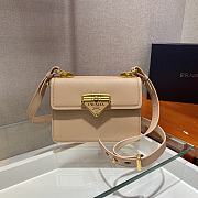 Prada Saffiano Leather Beige Symbole Bag - 1BD270 - 20x14x7cm - 1