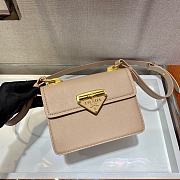 Prada Saffiano Leather Beige Symbole Bag - 1BD270 - 20x14x7cm - 2