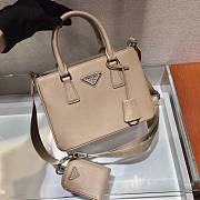 Prada Galleria Saffiano Cameo Beige Leather Mini Bag - 1BA296 - 23x16.5x10cm - 2