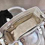 Prada Galleria Saffiano White Leather Mini Bag - 1BA296 -23x16.5x10cm - 2