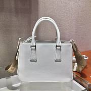 Prada Galleria Saffiano White Leather Mini Bag - 1BA296 -23x16.5x10cm - 4