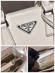 Prada Galleria Saffiano White Leather Mini Bag - 1BA296 -23x16.5x10cm - 6