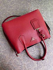 Prada Medium Saffiano Fiery Red/Black Leather Double Bag - 1BG775 - 33x24.5x14cm - 3