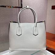 Prada Medium Saffiano White Leather Double Bag - 1BG775 - 33x24.5x14cm - 2