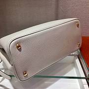 Prada Medium Saffiano White Leather Double Bag - 1BG775 - 33x24.5x14cm - 3