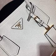 Prada Medium Saffiano White Leather Double Bag - 1BG775 - 33x24.5x14cm - 6