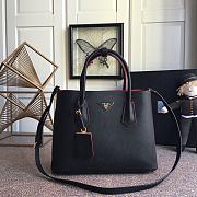 Prada Medium Saffiano Black Leather Double Bag - 1BG775 - 33x24.5x14cm - 1