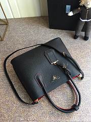 Prada Medium Saffiano Black Leather Double Bag - 1BG775 - 33x24.5x14cm - 4