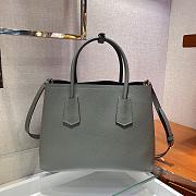 Prada Medium Saffiano Clay/Black Leather Double Bag - 1BG775 - 33x24.5x14cm - 4