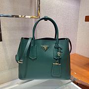 Prada Medium Saffiano Green Leather Double Bag - 1BG775 - 33x24.5x14cm - 1