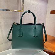 Prada Medium Saffiano Green Leather Double Bag - 1BG775 - 33x24.5x14cm - 4