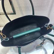 Prada Medium Saffiano Green Leather Double Bag - 1BG775 - 33x24.5x14cm - 3