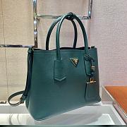 Prada Medium Saffiano Green Leather Double Bag - 1BG775 - 33x24.5x14cm - 2