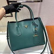 Prada Medium Saffiano Green Leather Double Bag - 1BG775 - 33x24.5x14cm - 6