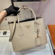 Prada Medium Saffiano Pumice Stone Leather Double Bag - 1BG775 - 33x24.5x14cm - 4