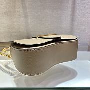 Prada Saffiano Beige Leather Sidonie Bag -  1BD219 - 21.5x12x6.5cm - 3