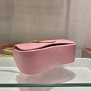 Prada Saffiano Pink Leather Sidonie Bag -  1BD219 - 21.5x12x6.5cm - 2