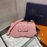 Prada Saffiano Pink Leather Sidonie Bag -  1BD219 - 21.5x12x6.5cm - 5