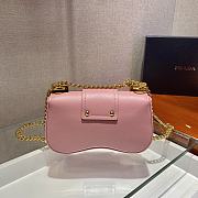 Prada Saffiano Pink Leather Sidonie Bag -  1BD219 - 21.5x12x6.5cm - 6