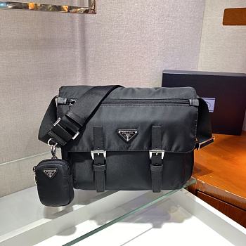 Prada Re-Nylon Shoulder Black Bag -  1BD953 - 30x25x12cm