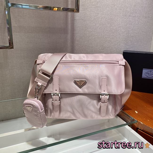 Prada Re-Nylon Shoulder Pink Bag -  1BD953 - 30x25x12cm - 1