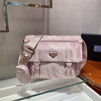 Prada Re-Nylon Shoulder Pink Bag -  1BD953 - 30x25x12cm