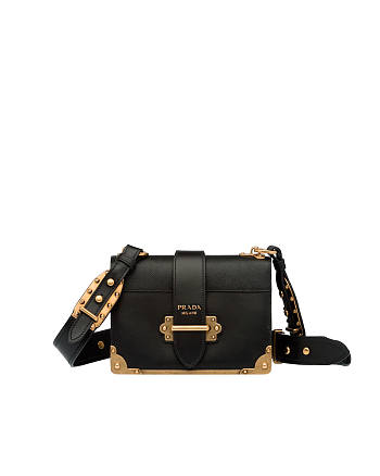 Prada Leather Cahier Bag - 1BD045 - 19x14x9cm