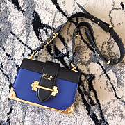 Prada Leather Cahier Dark Blue Bag - 1BD045 - 19x14x9cm - 1