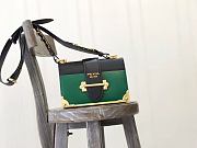 Prada Leather Cahier Green Bag - 1BD045 - 19x14x9cm - 2