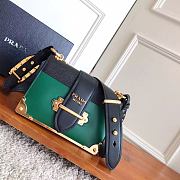 Prada Leather Cahier Green Bag - 1BD045 - 19x14x9cm - 3