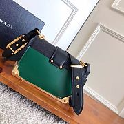 Prada Leather Cahier Green Bag - 1BD045 - 19x14x9cm - 6