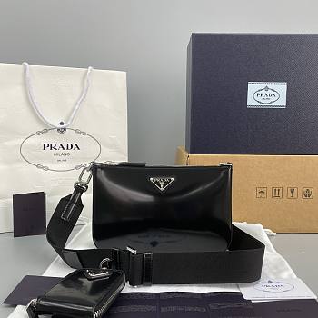 Prada Brushed Leather Shoulder Bag - 2VH129 - 22x14x2.5cm