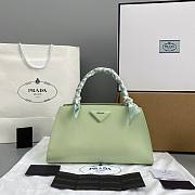 Prada Brushed leather handbag Aqua - 1BA327 - 33x18x13.5cm - 1