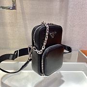 Prada Saffiano Black Leather Mini Bag - 1BH183 - 11x17.5x3.5cm - 3