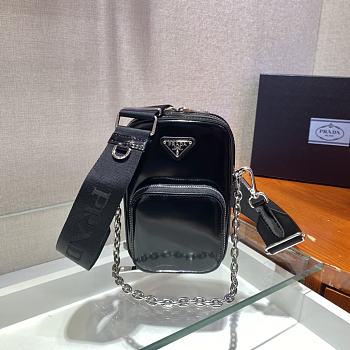 Prada Brushed Leather Shoulder Bag - 11x17.5x3.5cm