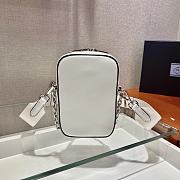 Prada Brushed White Leather Shoulder Bag - 11x17.5x3.5cm - 3