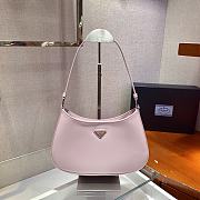 Prada Cleo Brushed Alabaster Pink Leather shoulder bag - 1BC499 - 26.5x15x4cm - 1