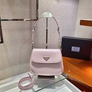 Prada Cleo Brushed PinkLeather Shoulder Bag - 1BD303 - 24x19x6cm - 1