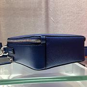 Prada Saffiano Leather Brique Blue Bag - 2VH066 - 16x20x6cm - 2