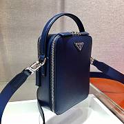 Prada Saffiano Leather Brique Blue Bag - 2VH066 - 16x20x6cm - 3