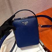 Prada Saffiano Leather Brique Blue Bag - 2VH066 - 16x20x6cm - 4