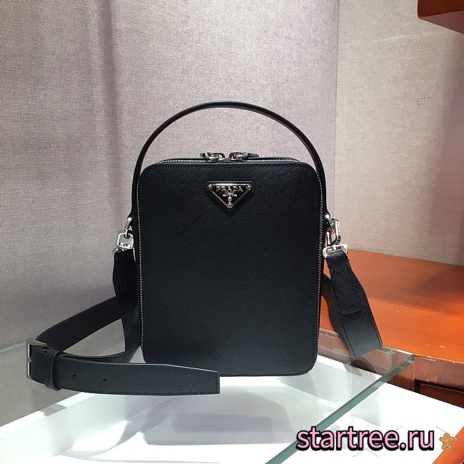 Prada Saffiano Leather Brique Black Bag - 2VH066 - 16x20x6cm - 1