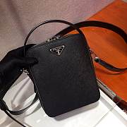 Prada Saffiano Leather Brique Black Bag - 2VH066 - 16x20x6cm - 4
